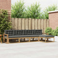 Outdoor-Sofagarnitur 4 pcs Weiß und Anthrazit Polyester