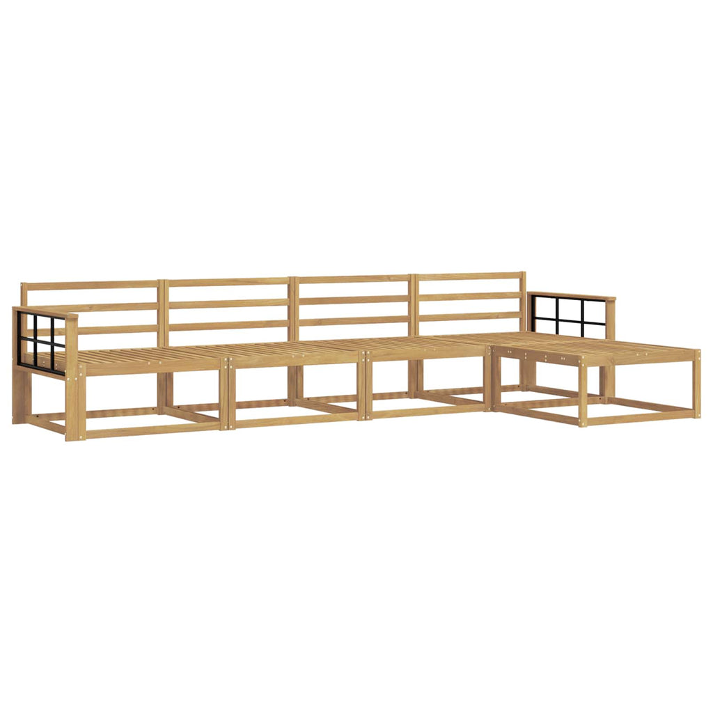 Outdoor-Sofagarnitur 5 pcs Weiß 329 x 162,5 x 73 cm
