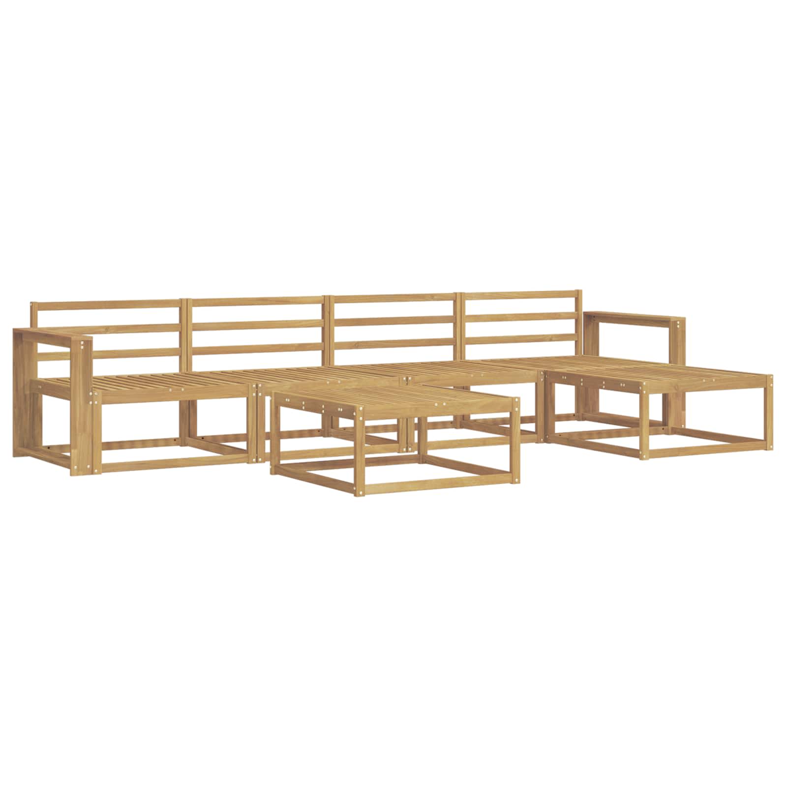 Outdoor-Sofagarnitur 6 pcs Weiß 79 x 79 x 37 cm