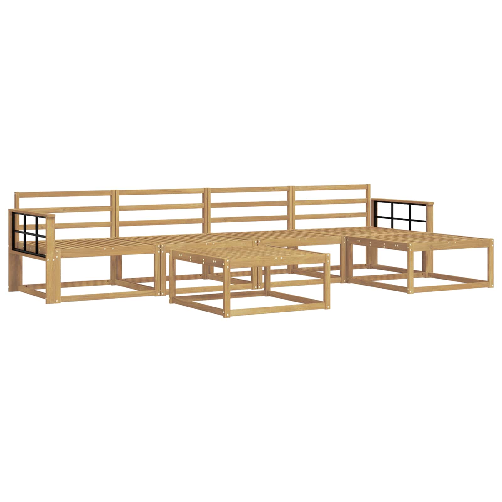 Outdoor-Sofagarnitur 6 pcs Weiß 79 x 79 x 37 cm