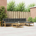 Outdoor-Sofagarnitur 6 pcs Weiß und Anthrazit 79 x 79 x 37 cm