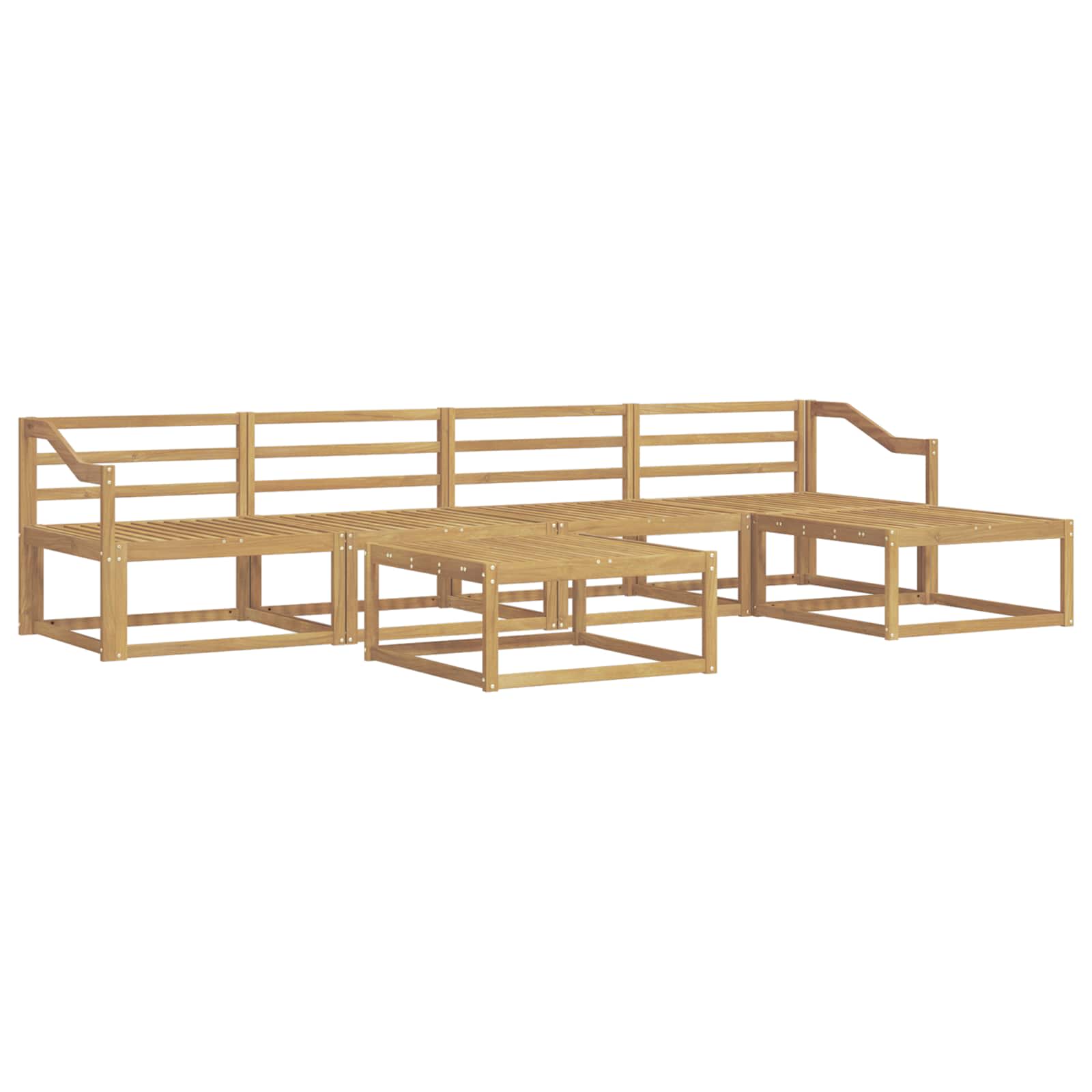Outdoor-Sofagarnitur 6 pcs Weiß 79 x 79 x 37 cm