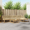 Outdoor-Sofagarnitur 6 pcs Weiß und Beige 79 x 79 x 37 cm