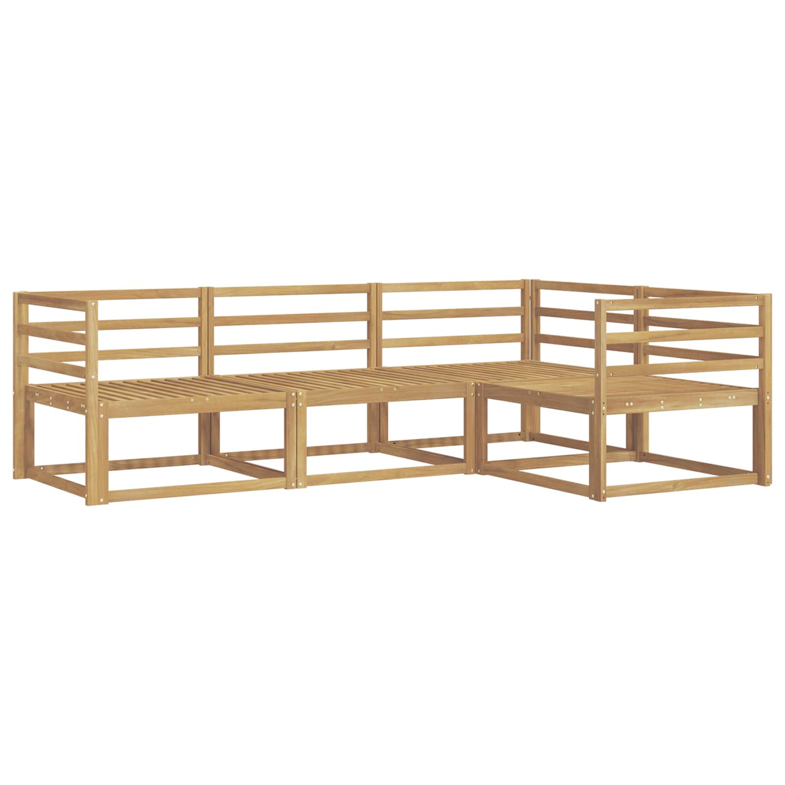 Outdoor-Sofagarnitur 4 pcs Weiß 245,5 x 166,5 x 73 cm