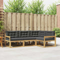 Outdoor-Sofagarnitur 3 pcs Weiß und Anthrazit Polyester