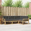 Outdoor-Sofagarnitur 3 pcs Weiß und Anthrazit Polyester