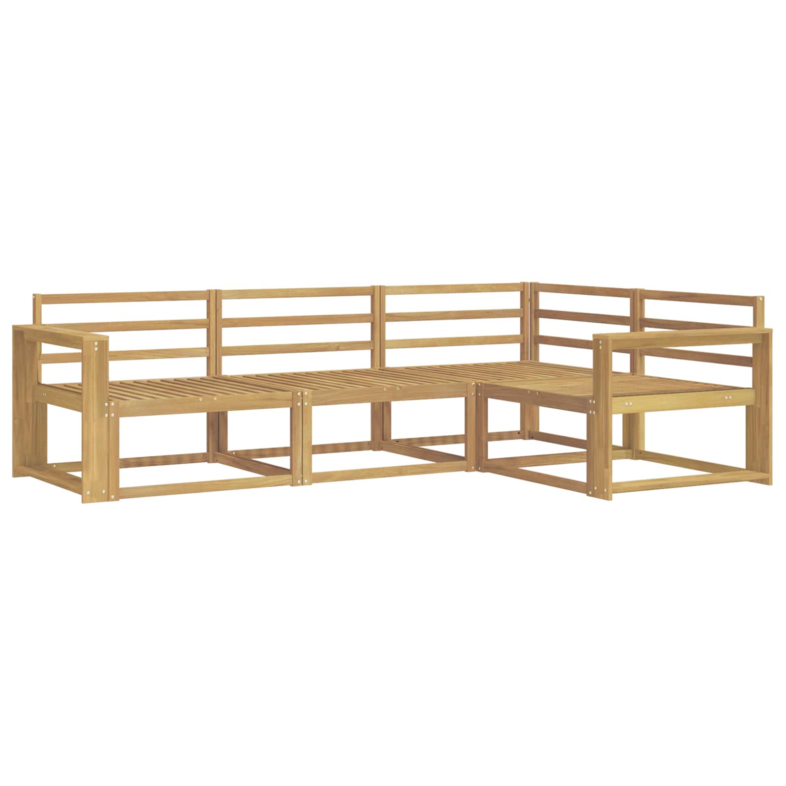 Outdoor-Sofagarnitur 4 pcs Weiß 251,5 x 172,5 x 73 cm