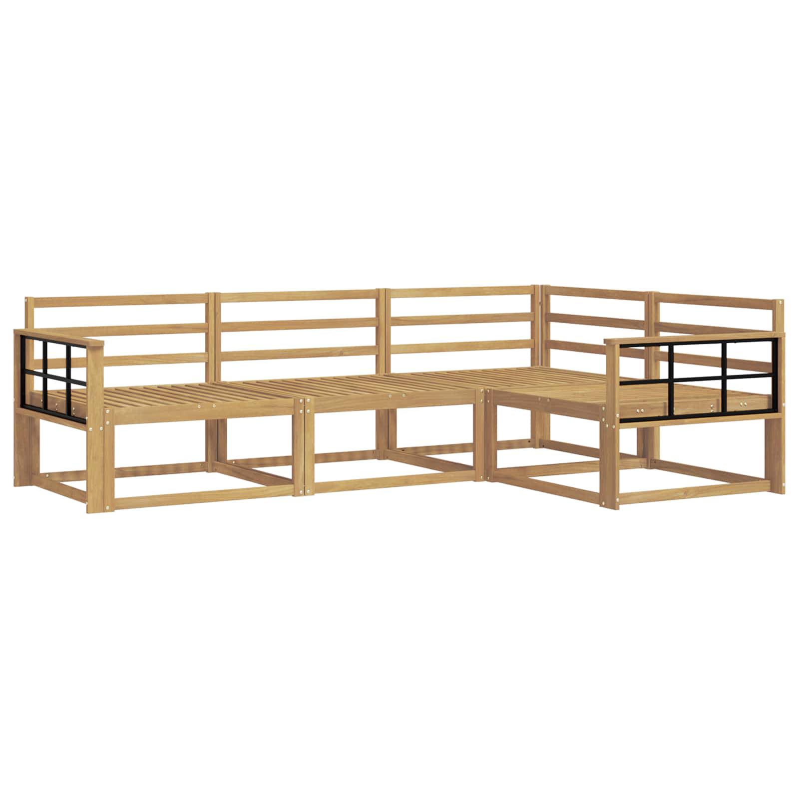 Outdoor-Sofagarnitur 4 pcs Weiß 247,5 x 168,5 x 73 cm