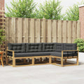 Outdoor-Sofagarnitur 3 pcs Weiß und Anthrazit Polyester