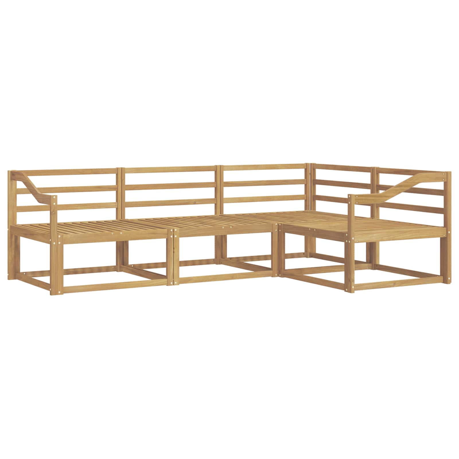 Outdoor-Sofagarnitur 4 pcs Weiß 245,5 x 166,5 x 73 cm