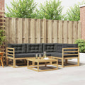 Outdoor-Sofagarnitur 5 pcs Weiß und Anthrazit 79 x 79 x 37 cm