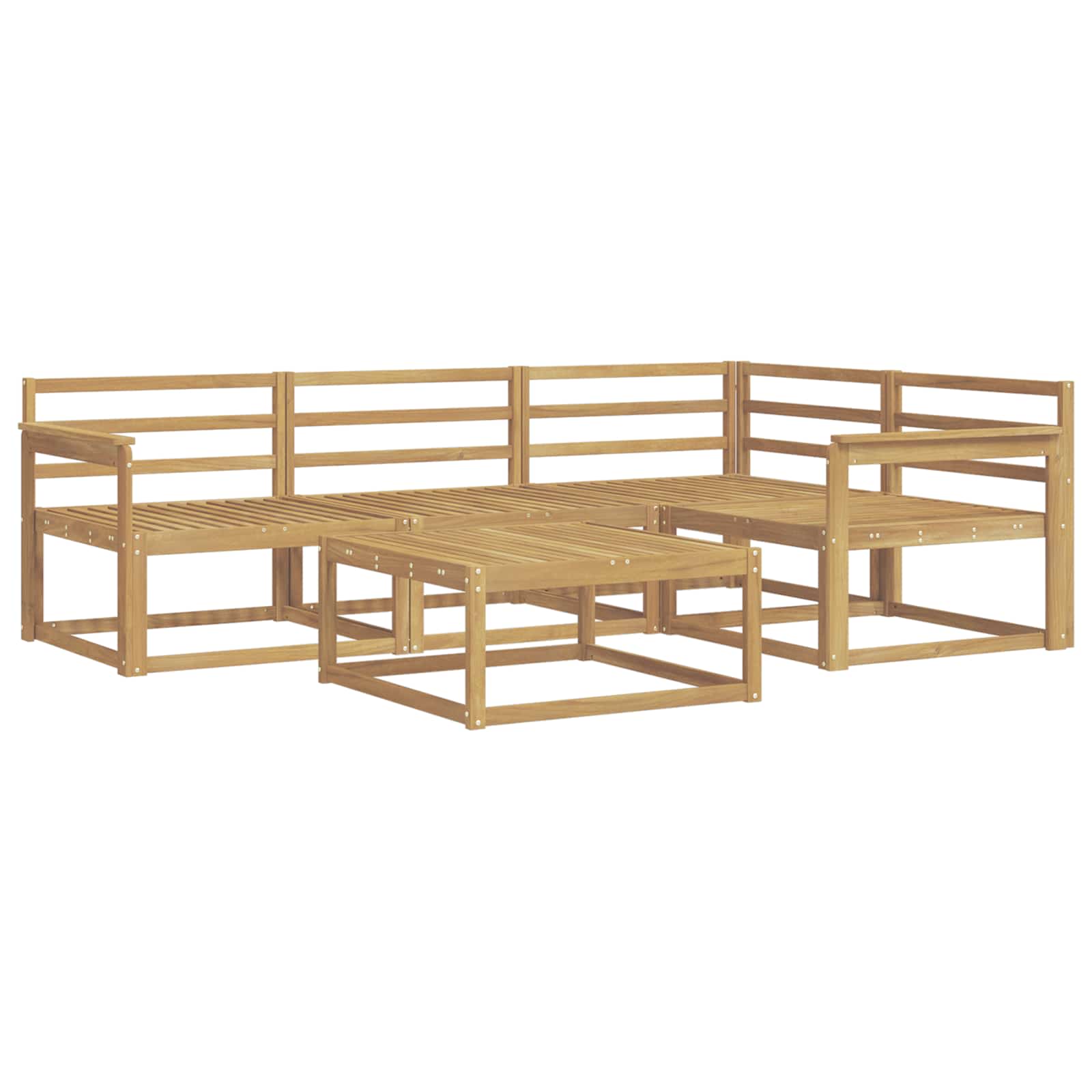 Outdoor-Sofagarnitur 5 pcs Weiß 79 x 79 x 37 cm