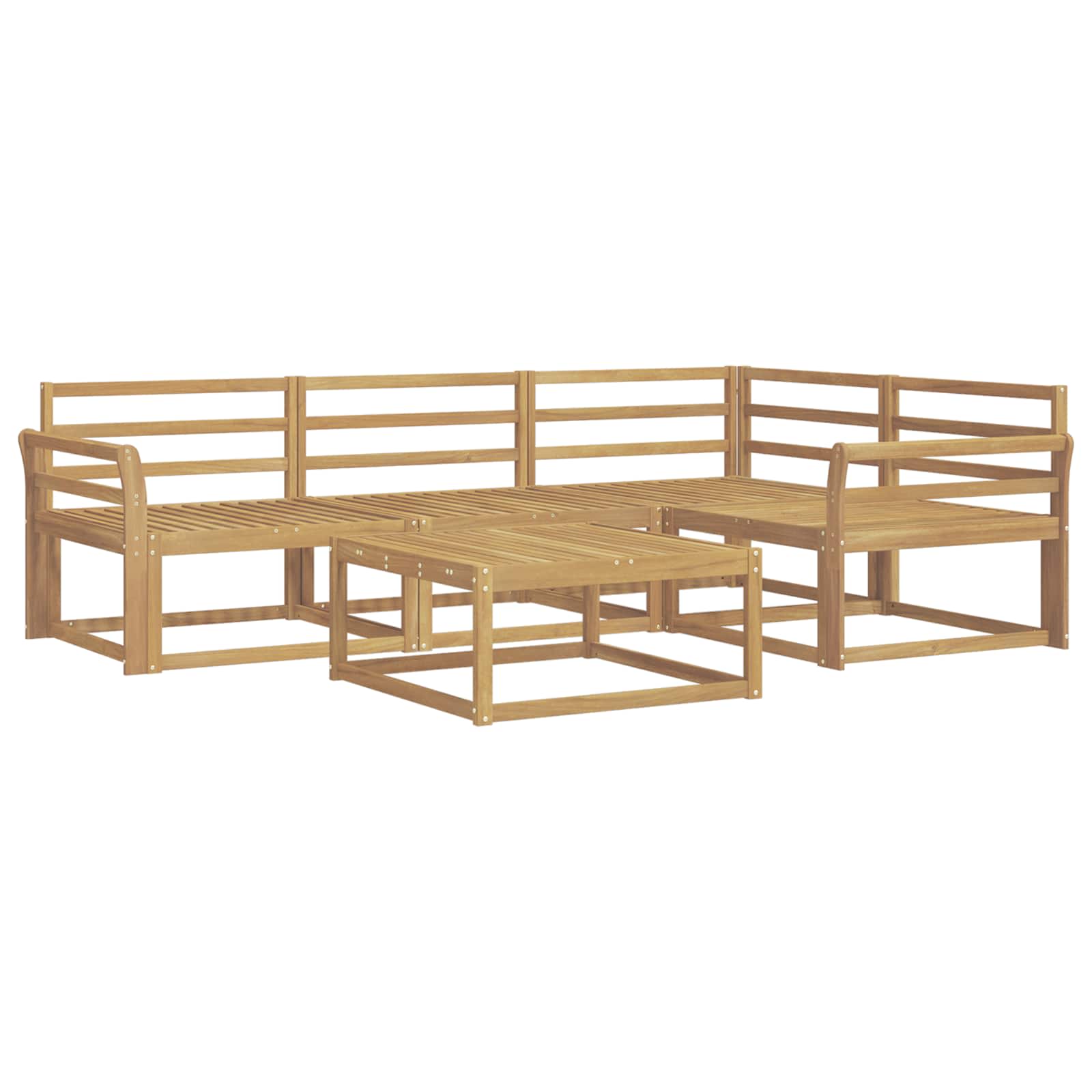 Outdoor-Sofagarnitur 5 pcs Weiß 79 x 79 x 37 cm