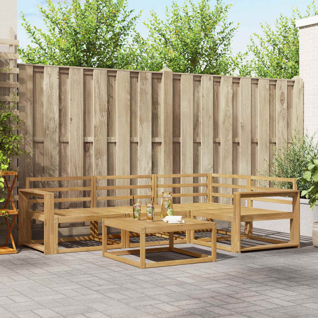 Outdoor-Sofagarnitur 5 pcs Weiß 79 x 79 x 37 cm