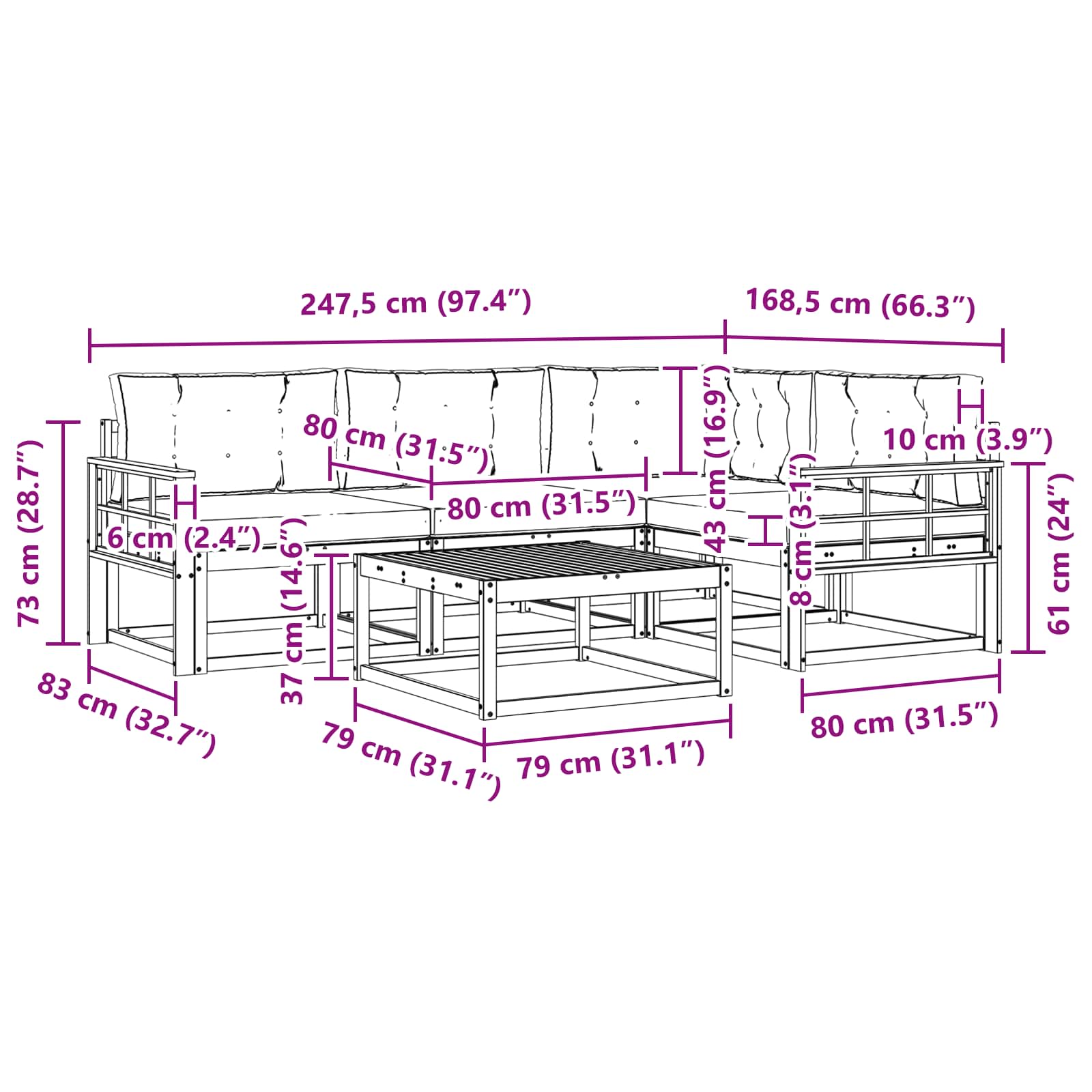 Outdoor-Sofagarnitur
