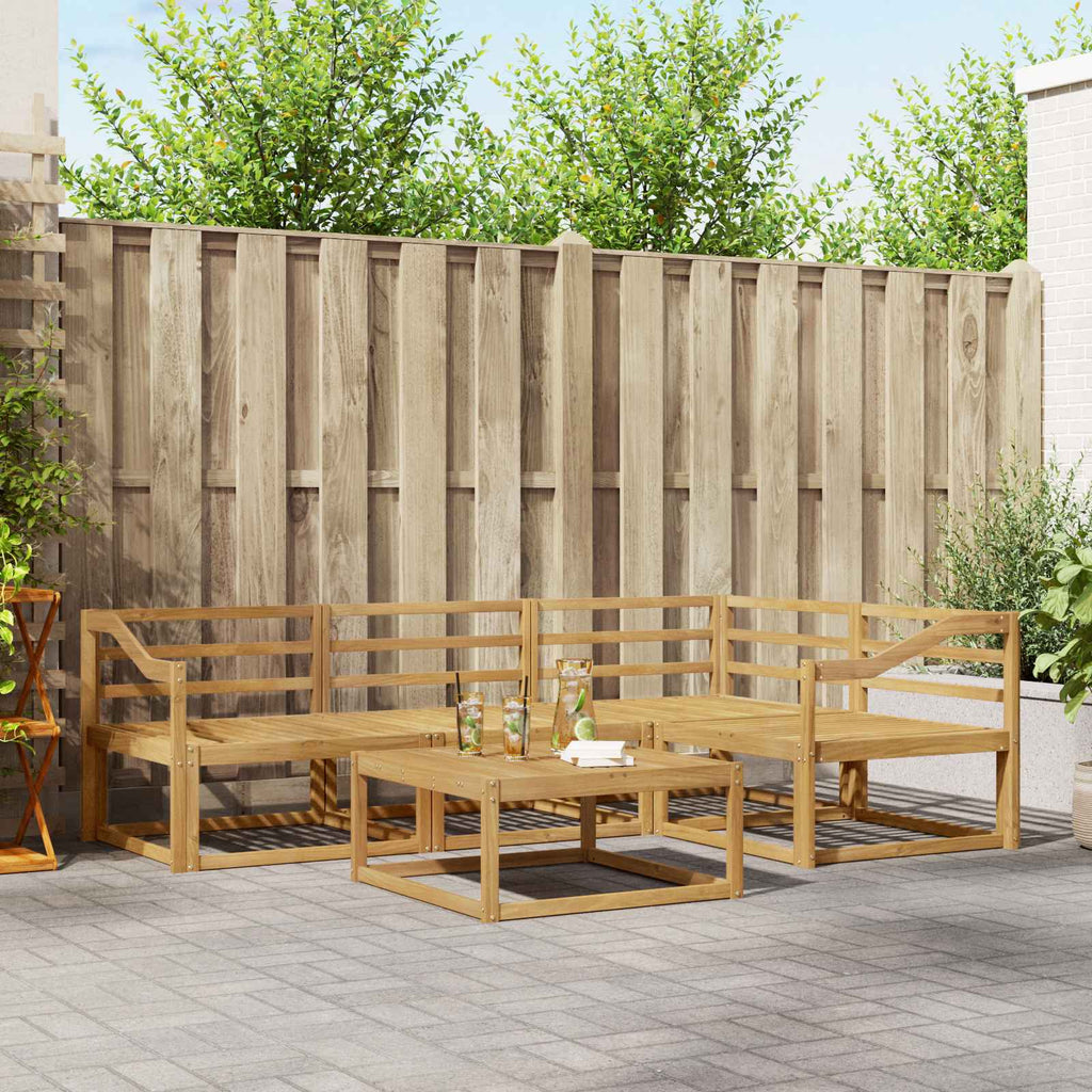 Outdoor-Sofagarnitur 5 pcs Weiß 79 x 79 x 37 cm