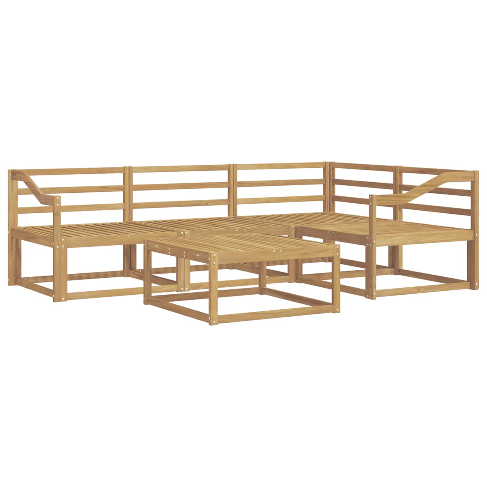 Outdoor-Sofagarnitur 5 pcs Weiß 79 x 79 x 37 cm