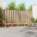 Outdoor-Sofagarnitur 5 pcs Weiß 325 x 166,5 x 73 cm