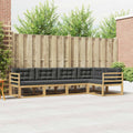 Outdoor-Sofagarnitur 4 pcs Weiß und Anthrazit Polyester