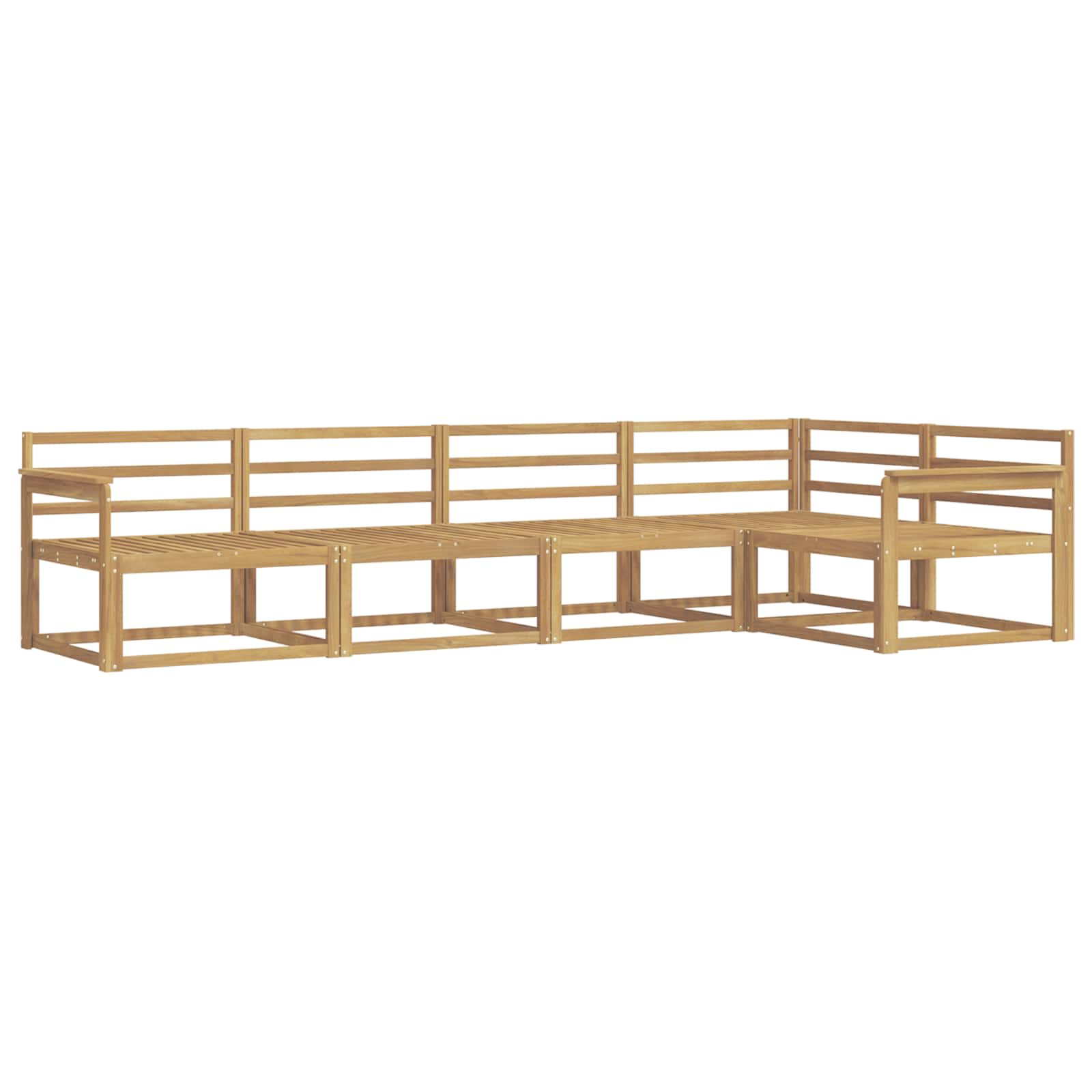 Outdoor-Sofagarnitur 5 pcs Weiß 327 x 168,5 x 73 cm