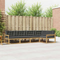 Outdoor-Sofagarnitur 4 pcs Weiß und Anthrazit Polyester