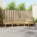 Outdoor-Sofagarnitur mit Kissen 4 pcs Weiß und Beige Polyester
