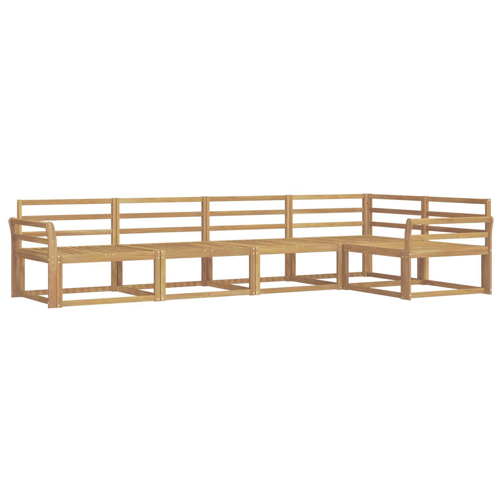 Outdoor-Sofagarnitur 5 pcs Weiß 329 x 170,5 x 73 cm