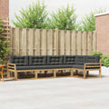 Outdoor-Sofagarnitur 4 pcs Weiß und Anthrazit Polyester