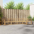 Outdoor-Sofagarnitur 5 pcs Weiß Massivholz Akazie
