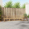 Outdoor-Sofagarnitur 5 pcs Weiß 327 x 168,5 x 73 cm