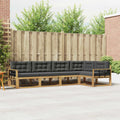 Outdoor-Sofagarnitur 4 pcs Weiß und Anthrazit Polyester