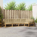 Outdoor-Sofagarnitur mit Kissen 4 pcs Weiß und Beige Polyester
