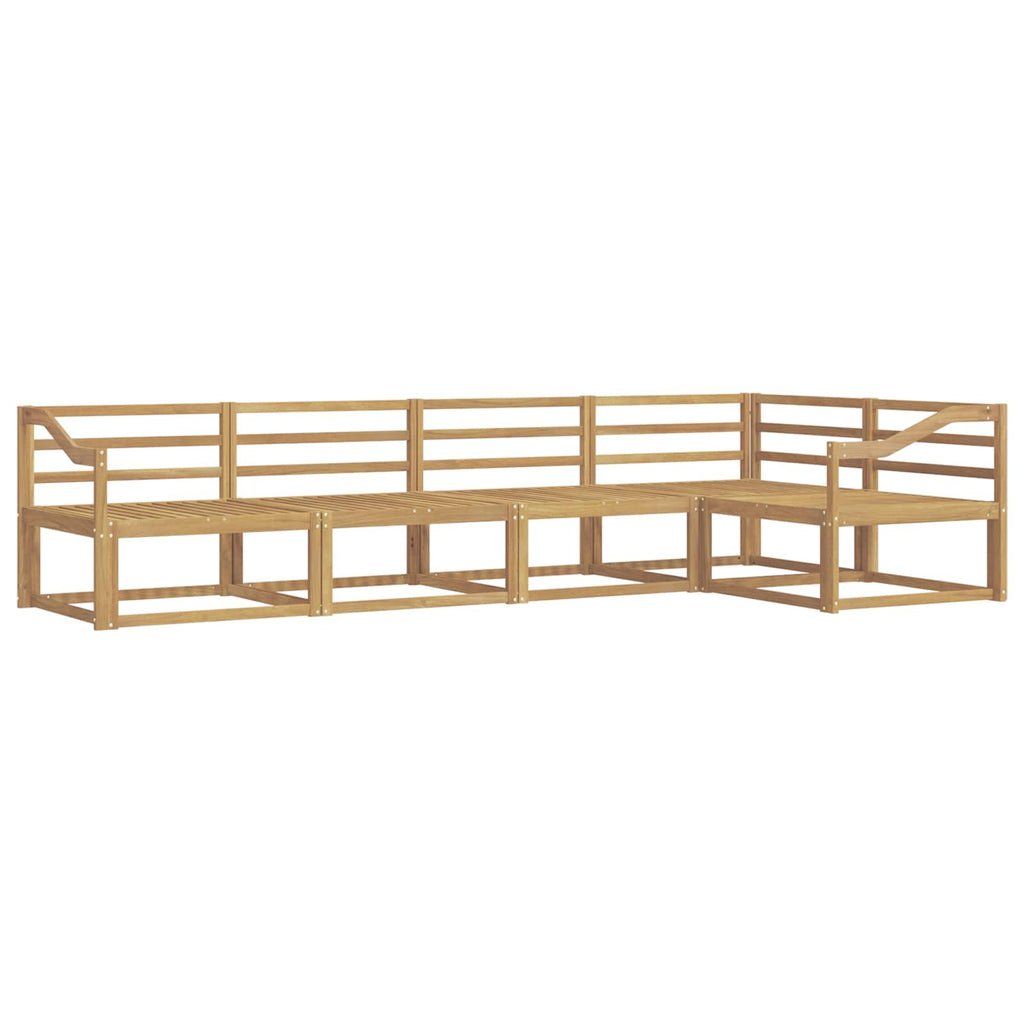 Outdoor-Sofagarnitur 5 pcs Weiß 325 x 166,5 x 73 cm