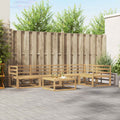 Outdoor-Sofagarnitur 6 pcs Weiß 79 x 79 x 37 cm