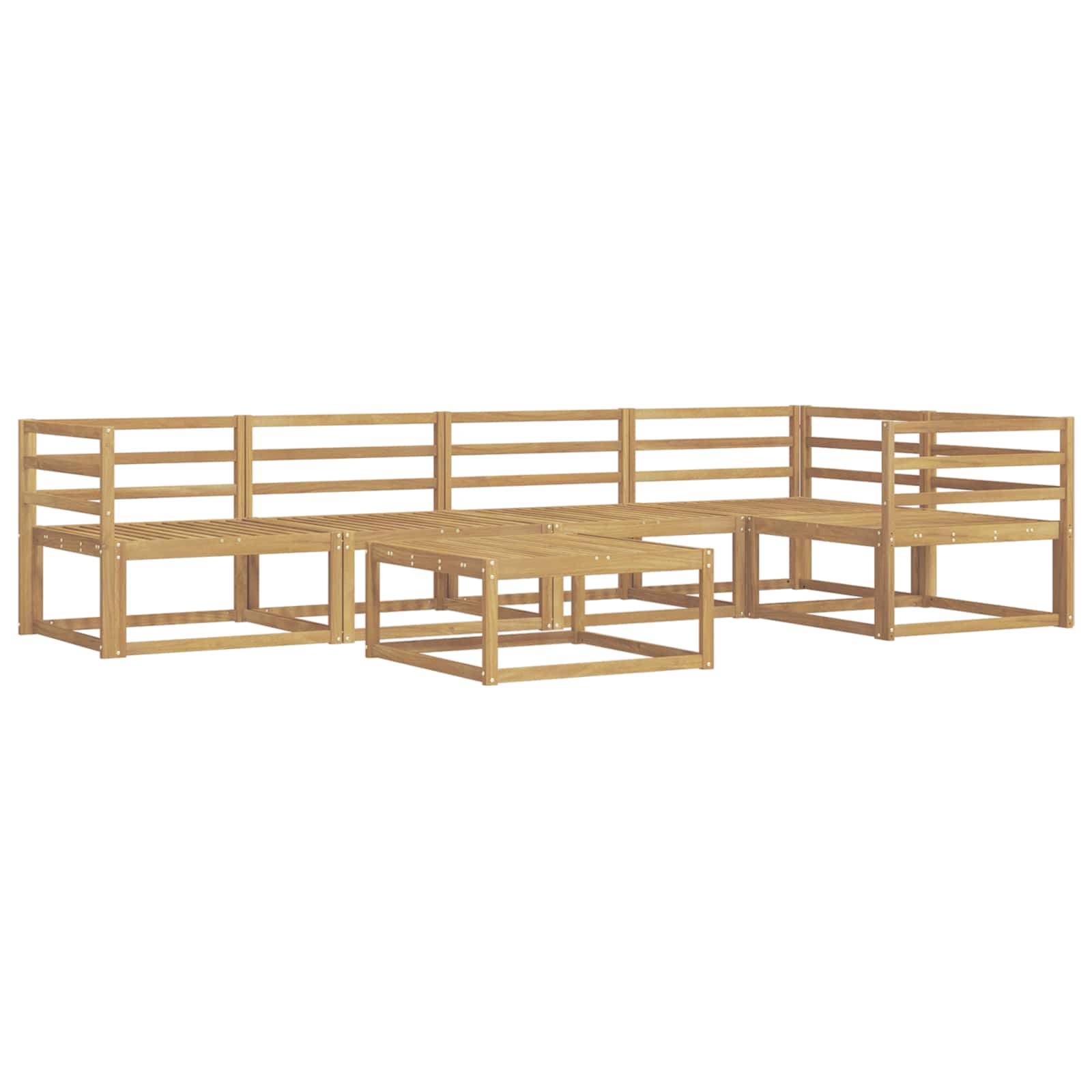 Outdoor-Sofagarnitur 6 pcs Weiß 79 x 79 x 37 cm