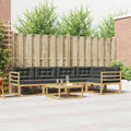 Outdoor-Sofagarnitur 6 pcs Weiß und Anthrazit 79 x 79 x 37 cm