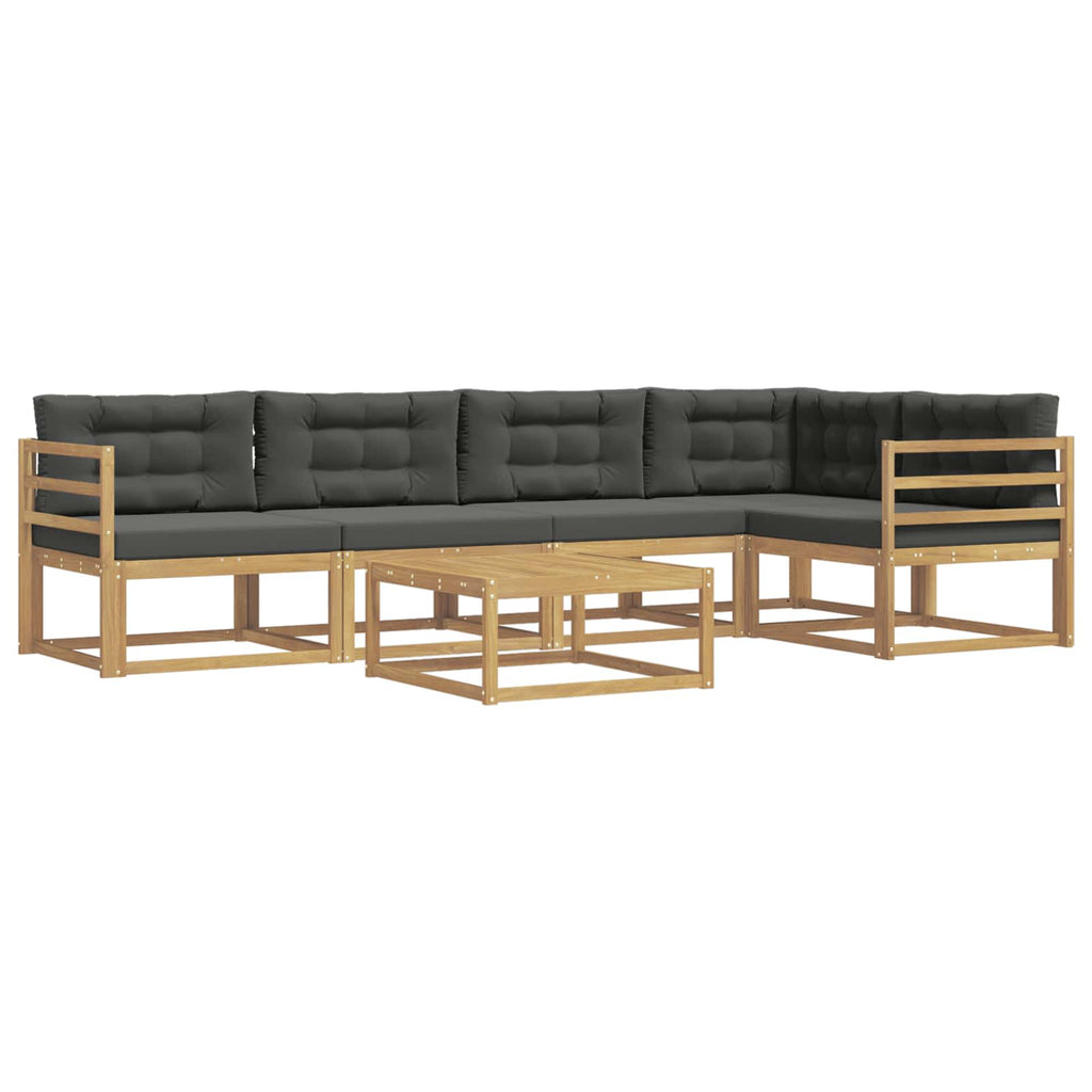 Outdoor-Sofagarnitur 6 pcs Weiß und Anthrazit 79 x 79 x 37 cm