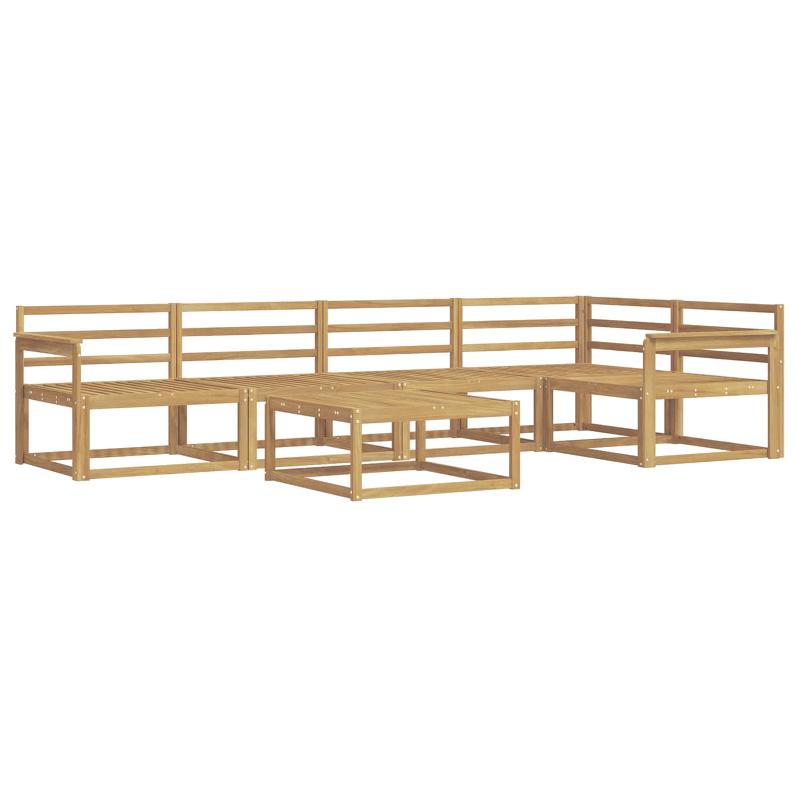 Outdoor-Sofagarnitur 6 pcs Weiß 79 x 79 x 37 cm