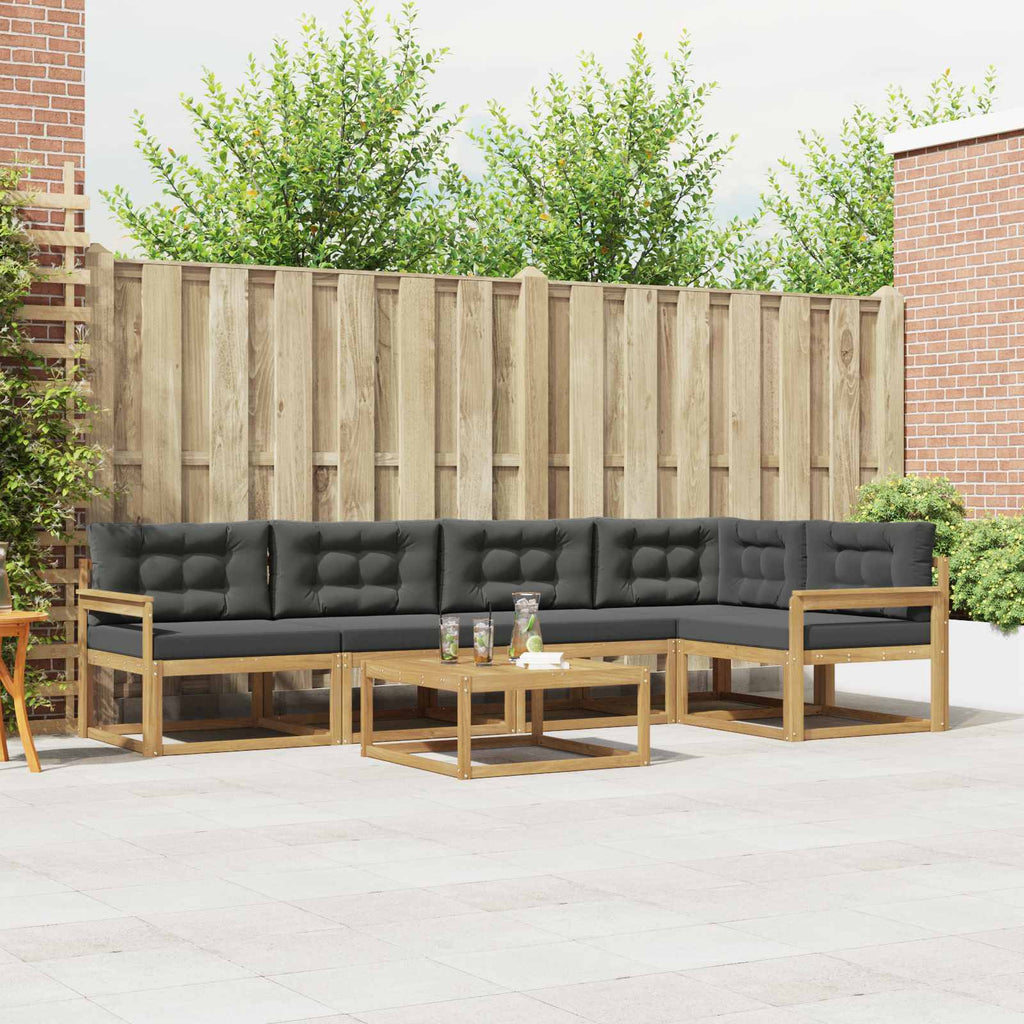 Outdoor-Sofagarnitur 6 pcs Weiß und Anthrazit 79 x 79 x 37 cm