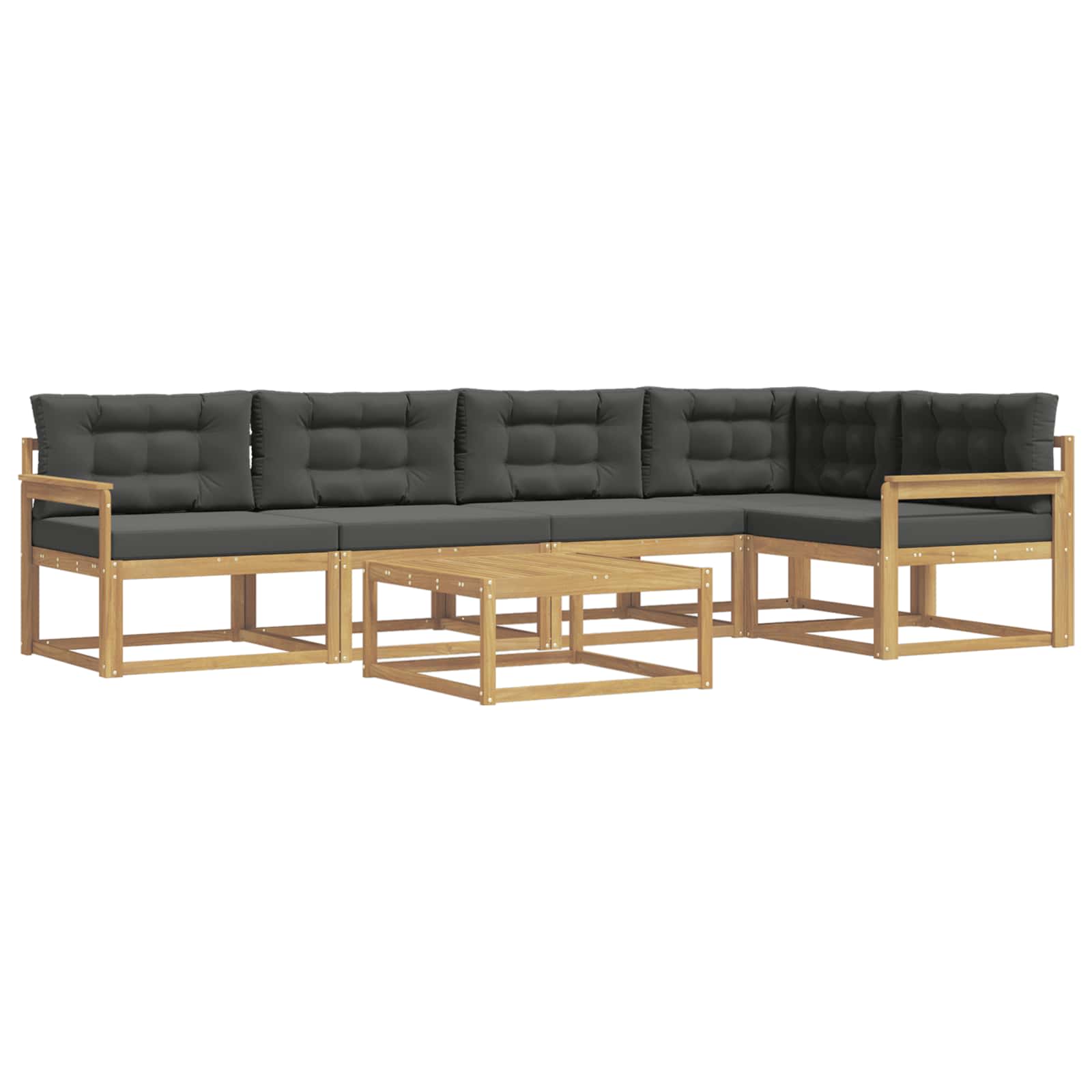 Outdoor-Sofagarnitur 6 pcs Weiß und Anthrazit 79 x 79 x 37 cm