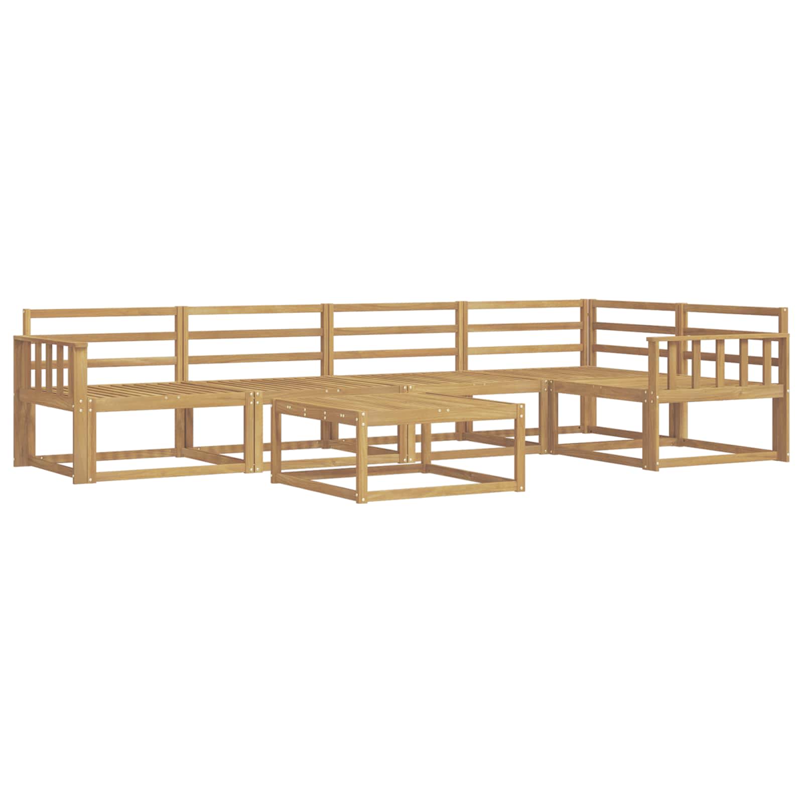 Outdoor-Sofagarnitur 6 pcs Weiß 79 x 79 x 37 cm