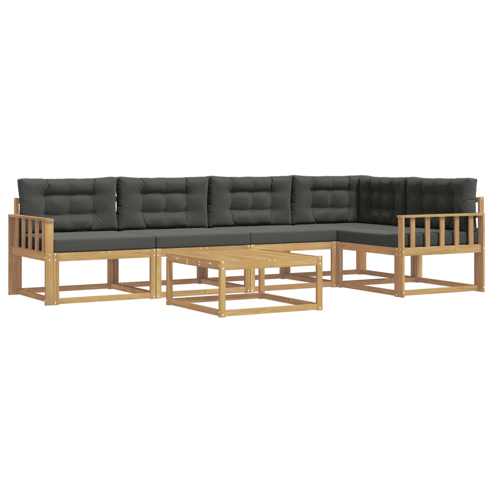 Outdoor-Sofagarnitur 6 pcs Weiß und Anthrazit 79 x 79 x 37 cm