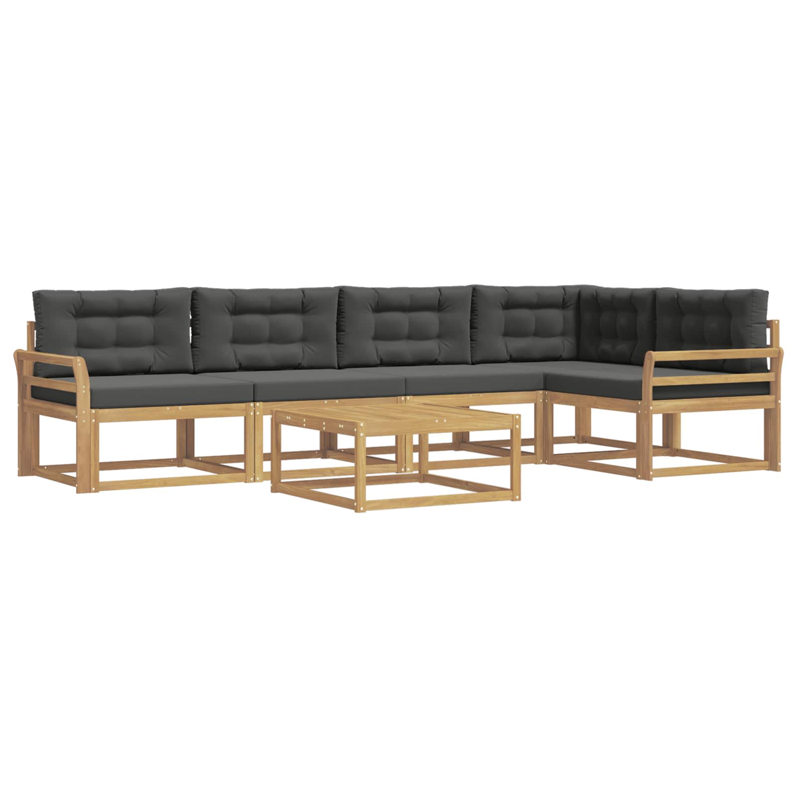Outdoor-Sofagarnitur 6 pcs Weiß und Anthrazit 79 x 79 x 37 cm
