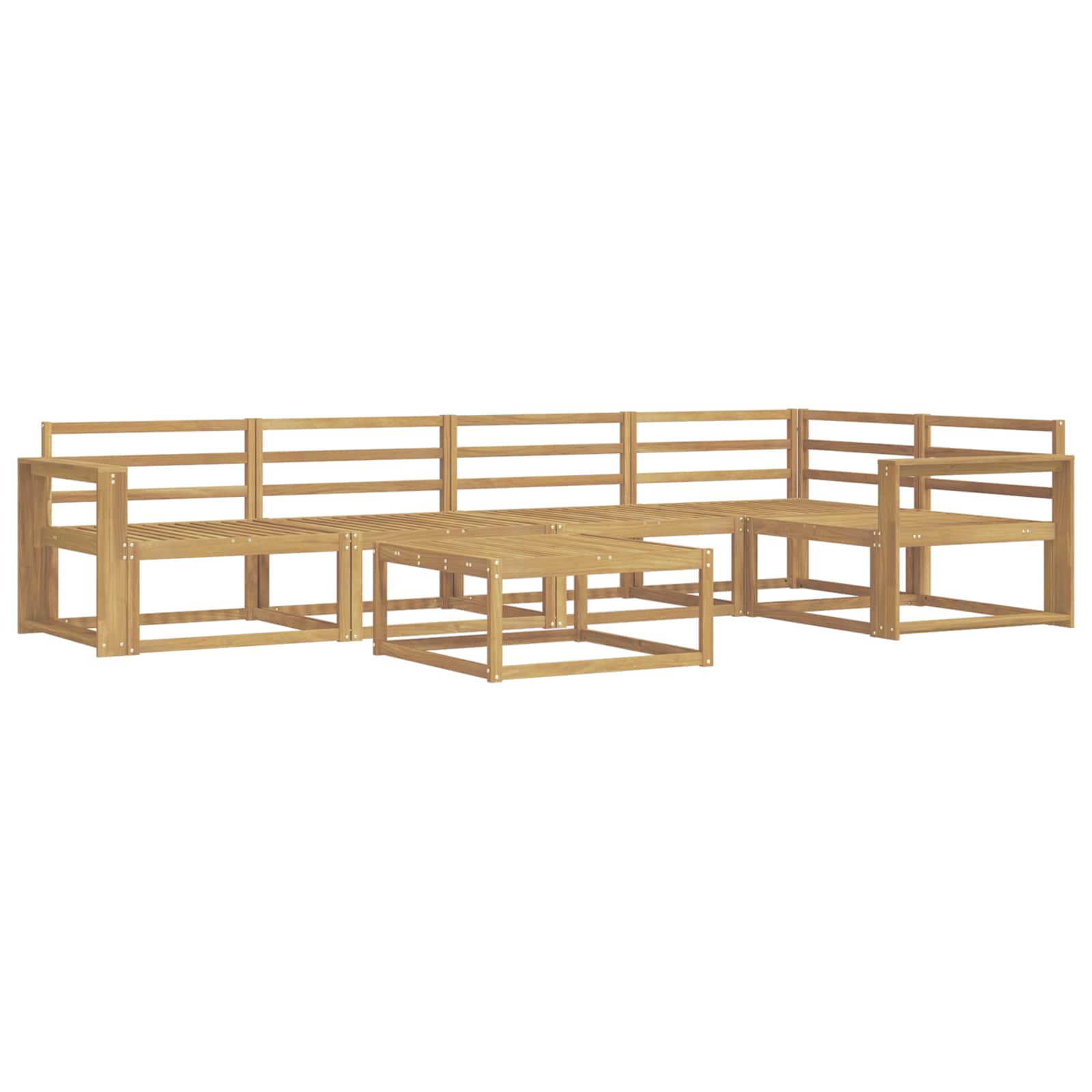 Outdoor-Sofagarnitur 6 pcs Weiß 79 x 79 x 37 cm