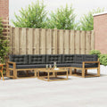 Outdoor-Sofagarnitur 6 pcs Weiß und Anthrazit 79 x 79 x 37 cm
