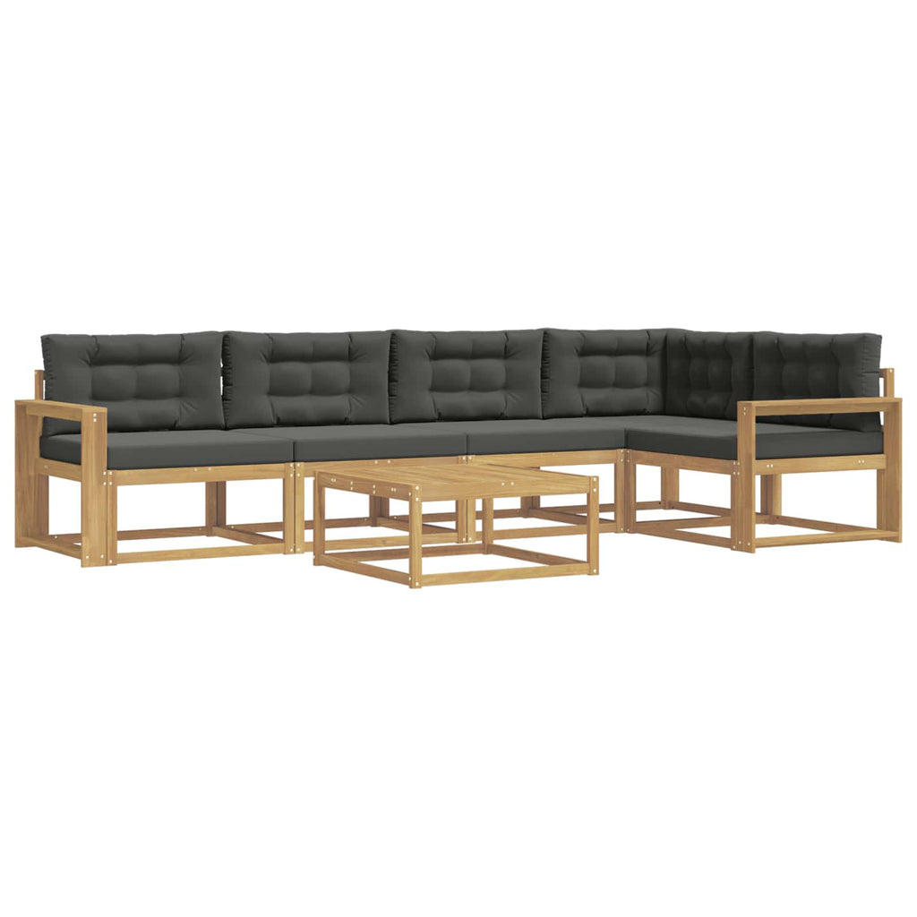 Outdoor-Sofagarnitur 6 pcs Weiß und Anthrazit 79 x 79 x 37 cm