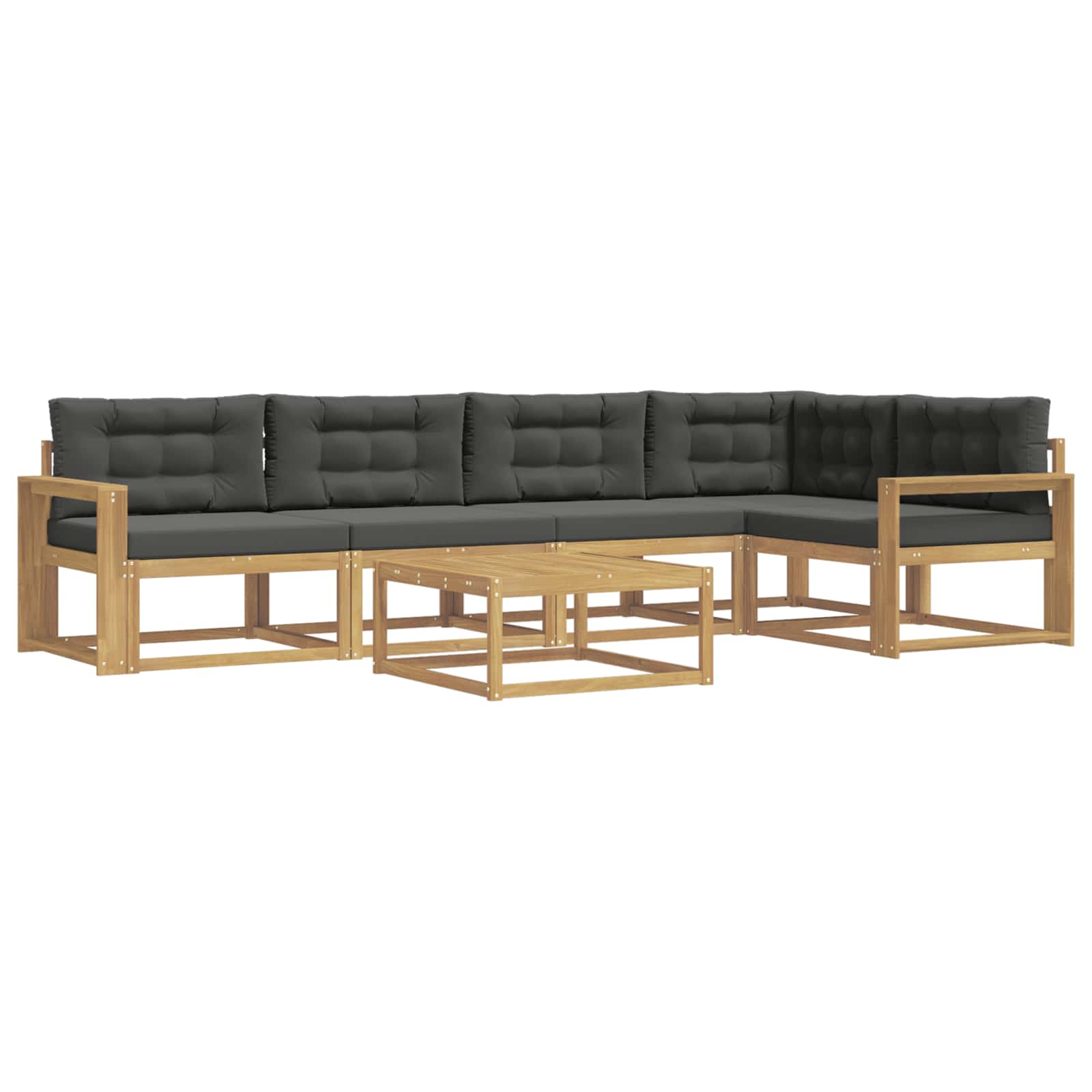 Outdoor-Sofagarnitur 6 pcs Weiß und Anthrazit 79 x 79 x 37 cm
