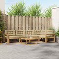 Outdoor-Sofagarnitur 6 pcs Weiß und Beige 79 x 79 x 37 cm