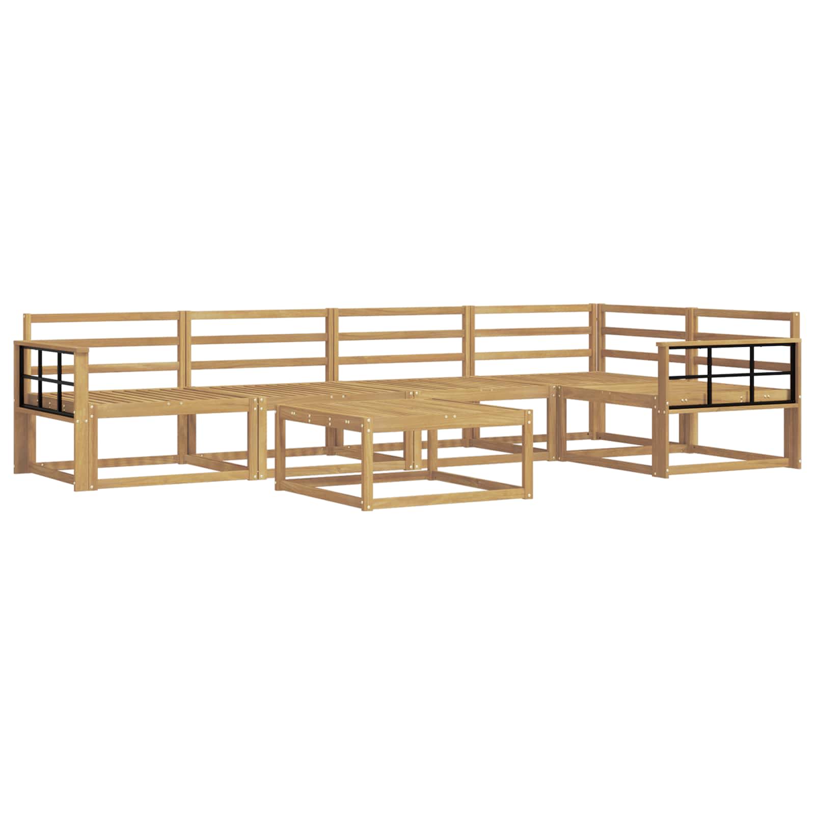 Outdoor-Sofagarnitur 6 pcs Weiß 79 x 79 x 37 cm