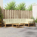 Outdoor-Sofagarnitur 6 pcs Weiß und Creme 79 x 79 x 37 cm